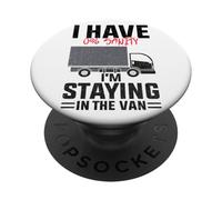 Funny I’m Staying In The Van Phasmophobia Gamer Men Women PopSockets PopGrip Adhesivo