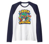Funny I Rock The Spectrum Autismo Maestro Conciencia Vida Camiseta Manga Raglan