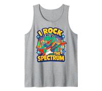 Funny I Rock The Spectrum Autismo Maestro Conciencia Vida Camiseta sin Mangas