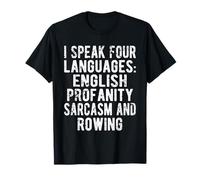 Funny I Speak Four Languages Remo Humor Diseño Camiseta