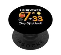 Funny I Survived 100 Days of School Six Seven PopSockets PopGrip Adhesivo