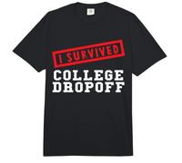 Funny I Survived College Dropoff Padres de Regreso a la Escuela Comfort Colors Adult Heavyweight T-Shirt