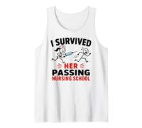 Funny I Survived Her Passing Nursing School Camiseta sin Mangas