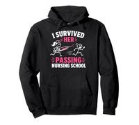 Funny I Survived Her Passing Nursing School Sudadera con Capucha