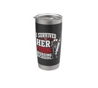 Funny I Survived Her Passing Nursing School Vaso térmico de acero inoxidable de doble pared