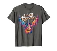 Funny I Teach Rock Stars Teacher Band Camp Choir Inspire Gym Camiseta