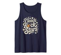 Funny I Teach ROCKSTARS, Campamento de música, Banda, enseñanza de inglés como Segundo Idioma Camiseta sin Mangas