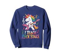 Funny I Teach ROCKSTARS Rainbow Teacher Choir Camp Music Sudadera