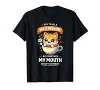 Funny I Try To Be a Nice Person Cat Camiseta