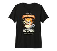 Funny I Try To Be a Nice Person Cat Camiseta Premium