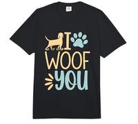 Funny I Woof You Cute Puppy Pet Lover Sarcástico Animal Cita Comfort Colors Adult Heavyweight T-Shirt