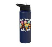 Funny Ice Cream Ice Cream Squad Women Men Kids Stainless Steel Insulated Water Bottle