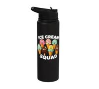 Funny Ice Cream Ice Cream Squad Women Men Kids Stainless Steel Insulated Water Bottle