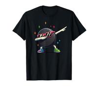 Funny Ice Hockey Player Cartoon Design for Fans Dabbing Puck Camiseta