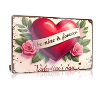Funny Ideas Decoraciones | Be Mine & Forever: A Valentine's Day Heartfelt Greeting Square Decorative Wall Art Ready To Hang For Shop (30 x 40 cm)