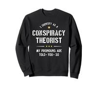 Funny Identifícate teóricos de la conspiración te lo dijeron Sudadera