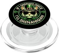 Funny If I Shenan Once I'Ll Shenanigan Gato del Día de San Patricio PopSockets PopGrip para MagSafe