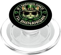 Funny If I Shenan Once I'Ll Shenanigan Gato del Día de San Patricio PopSockets PopGrip para MagSafe