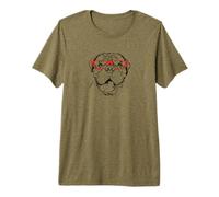 Funny Illustration Mens Womens Red Glasses Mastiff Lover Camiseta Premium