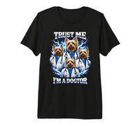 Funny Im A Dogtor Silky Terrier Dog Doctor Pet Humor Diseño Camiseta Premium