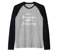 Funny I'm a Translator, NOT a Dictionary Camiseta Manga Raglan