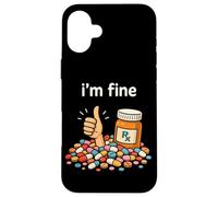 Funny I'm Fine Pharmacist Technician RX Pharmacy Tech Squad Carcasa para iPhone 16 Plus
