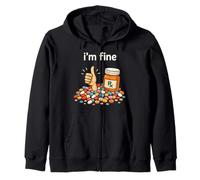 Funny I'm Fine Pharmacist Technician RX Pharmacy Tech Squad Sudadera con Capucha