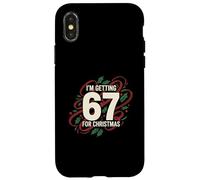 Funny I'm Getting Six Seven 67 for Christmas 6 7 Meme Design Carcasa para iPhone X/XS