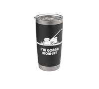 Funny I'm Gonna Mow-sey (Mosey) Lawnmower Humor Vaso térmico de acero inoxidable de doble pared