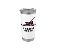 Funny I'm Gonna Mow-sey (Mosey) Lawnmower Humor Vaso térmico de acero inoxidable de doble pared