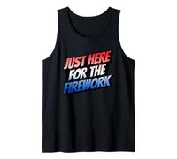 Funny I'm Just Here For The Fireworks 4th Of July Couple Camiseta sin Mangas