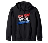 Funny I'm Just Here For The Fireworks 4th Of July Couple Sudadera con Capucha