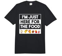 Funny I'm Just Here For The Food Sarcástico Fiesta Humor Cita Comfort Colors Adult Heavyweight T-Shirt