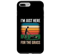 Funny Im Just Here For The Grass Diciendo Lawn Humor Mujeres Hombres Carcasa para iPhone 7 Plus/8 Plus