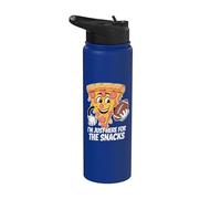 Funny I'm Just Here For The Snacks Fútbol Stainless Steel Insulated Water Bottle