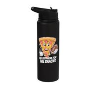 Funny I'm Just Here For The Snacks Fútbol Stainless Steel Insulated Water Bottle