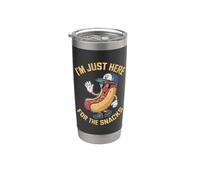 Funny I'm Just Here For The Snacks Fútbol Vaso térmico de acero inoxidable de doble pared