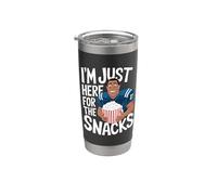 Funny I'm Just Here For The Snacks Fútbol Vaso térmico de acero inoxidable de doble pared