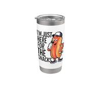 Funny I'm Just Here For The Snacks Fútbol Vaso térmico de acero inoxidable de doble pared