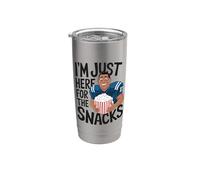 Funny I'm Just Here For The Snacks Fútbol Vaso térmico de acero inoxidable de doble pared