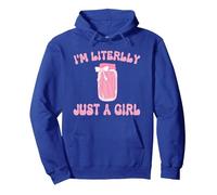 Funny I'm Literally Just a Girl Pink Coquette Pickle Chicas Sudadera con Capucha, Unisex para Adultos, Azul Real, L