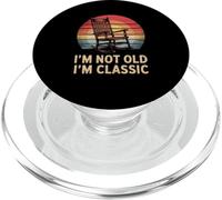Funny I'm Not Old I'm Classic Saying Retro Humor Old Chair PopSockets PopGrip para MagSafe