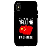 Funny I'm Not Yelling I'm Chinese | Bandera de China Carcasa para iPhone X/XS