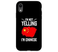 Funny I'm Not Yelling I'm Chinese | Bandera de China Carcasa para iPhone XR