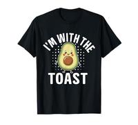 Funny I'm with The Toast Aguacate Halloween Parejas Camiseta