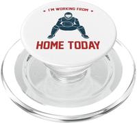 Funny I'm Working from Home Today Baseball Lover Hombres Mujeres PopSockets PopGrip para MagSafe