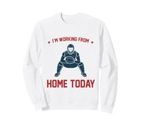 Funny I'm Working from Home Today Baseball Lover Hombres Mujeres Sudadera