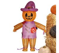 Funny Inflatable Pumpkin Head Scarecrow Costume - Fall Halloween Outfit
