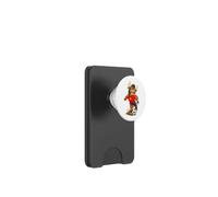 Funny Inspired Soccer Player Playing Football Cartoon PopSockets PopWallet para MagSafe