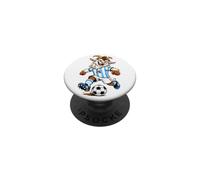 Funny Inspired Soccer Player Playing Football Graphic PopSockets PopGrip Adhesivo